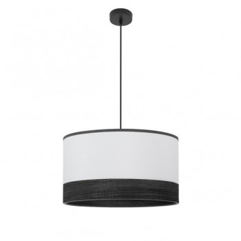 Distribuidor - Lâmpadas Diversas | Colgantes Moderno | COLGANTE OLGA 1XE27 NEGRO/BLANCO-MAD.NEGRA REGX50X50 CM Ref: 190095009